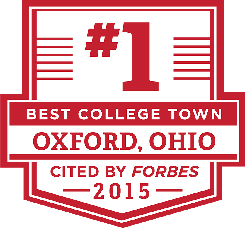 Oxford, OH: Best College Town, cited by Forbes in 2015