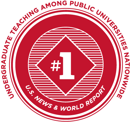 Number one in undergraduate teaching among public universities nationwide according to U.S. News & World Report.