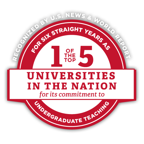 Number 2 for commitment to teaching among public universities - Top 3 for 6 years and counting