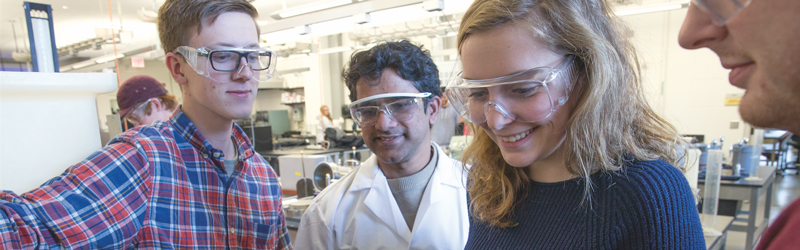Two students working on an engineering project together