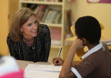 Beth Rimer gets personal with one of her students