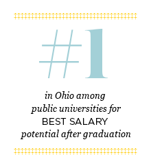 No. 1 in Ohio among public universities for BEST SALARY potential after graduation