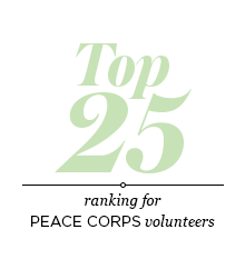 Top 25 ranking for Peace Corps volunteers