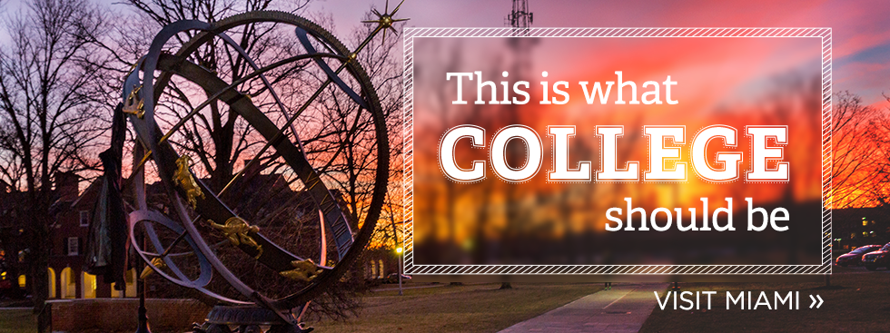 This is what college should be. Visit Miami » Silhouette of the sundial at sunset