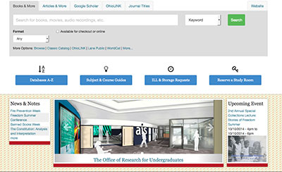 Library website