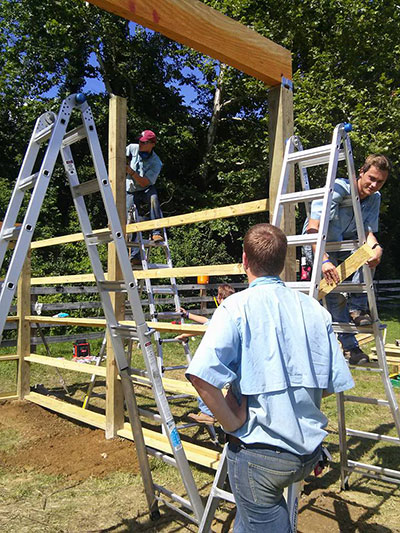 Jeff Boyle works on construction site