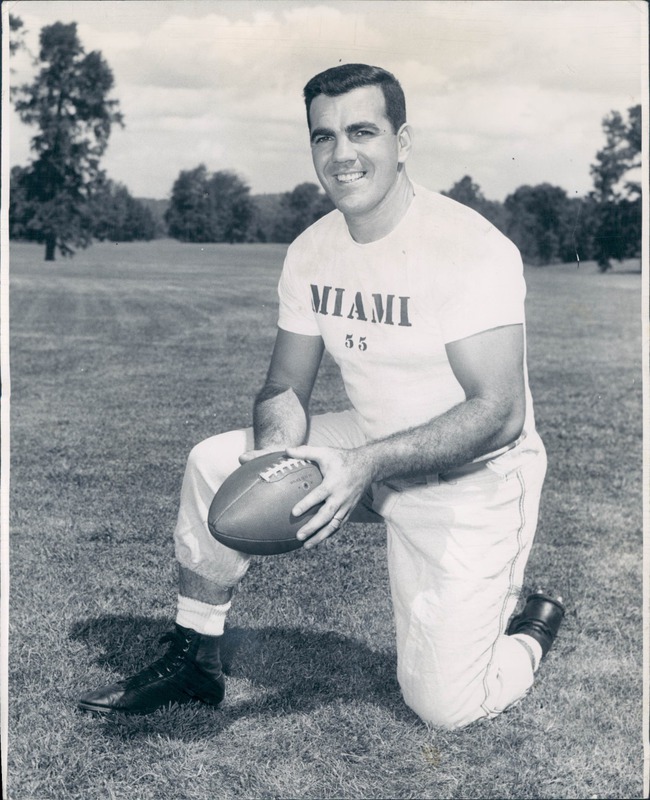 Ara Parseghian in his Miami football uniform