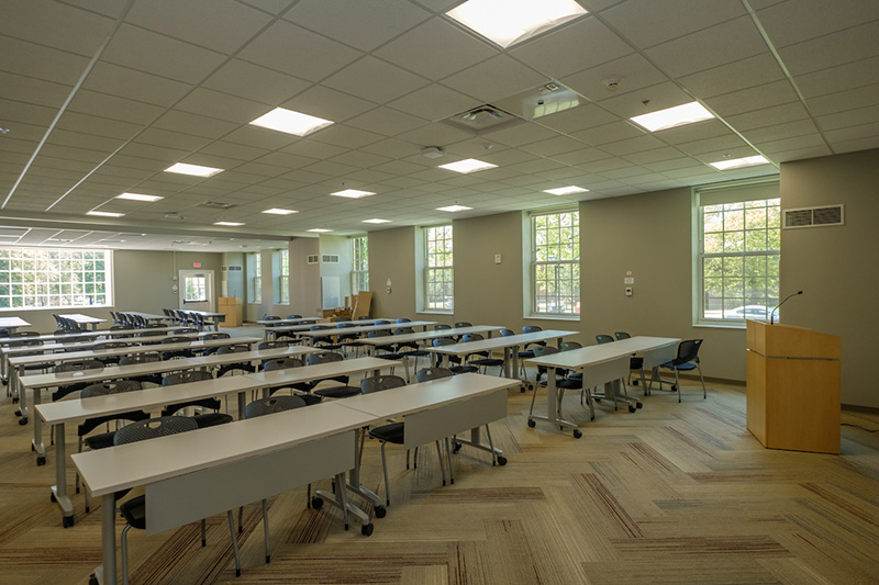 What used to be part of the Hamilton dining hall is now a meeting room for the sororities.