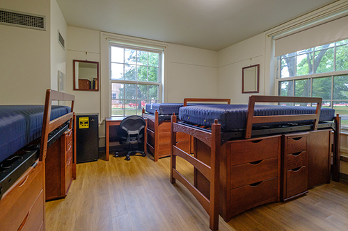 Three renovated residence halls offer accessibility, open spaces and