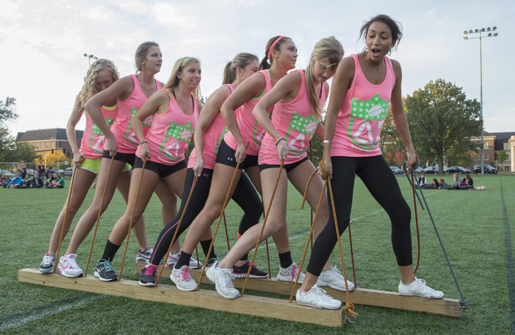 Leadership opportunities, philanthropic projects, and community service are just some of the benefits provided by membership in the fraternity/sorority community at Miami, host to over 50 fraternity and sorority chapters.