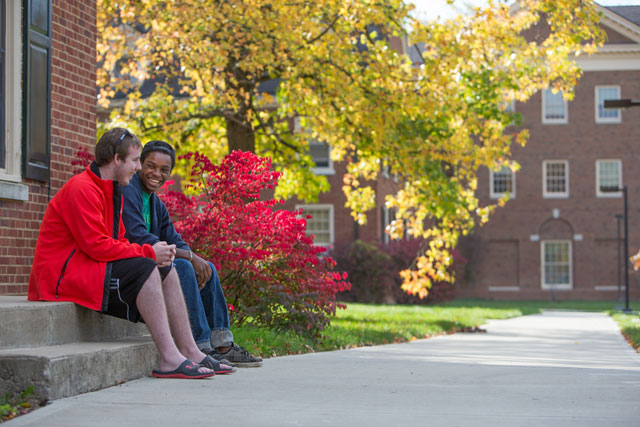 One of the benefits of spending your college life in an idyllic setting is finding places anywhere to relax or catch up with friends.