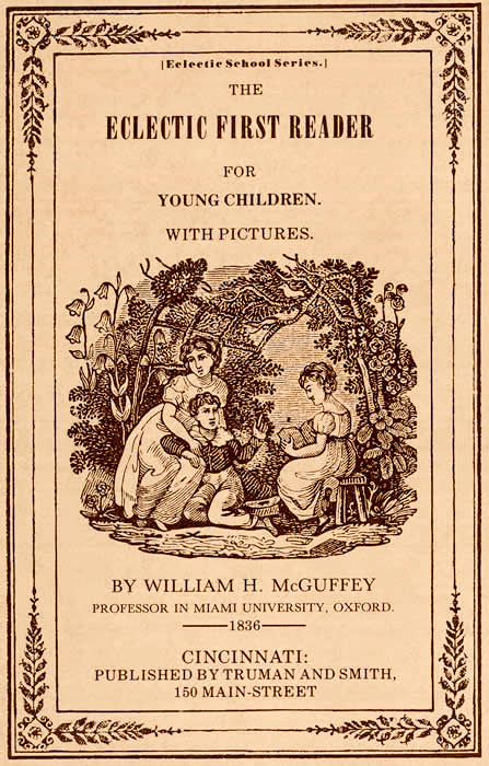 Front cover of the first McGuffey Reader.