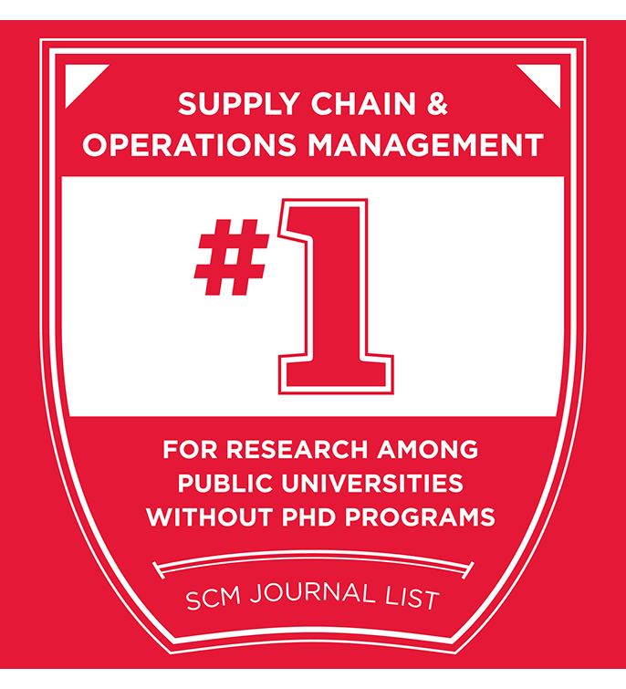 Supply Chain and Operations Management #1 for research among public universities without PhD programs. SCM Journal List