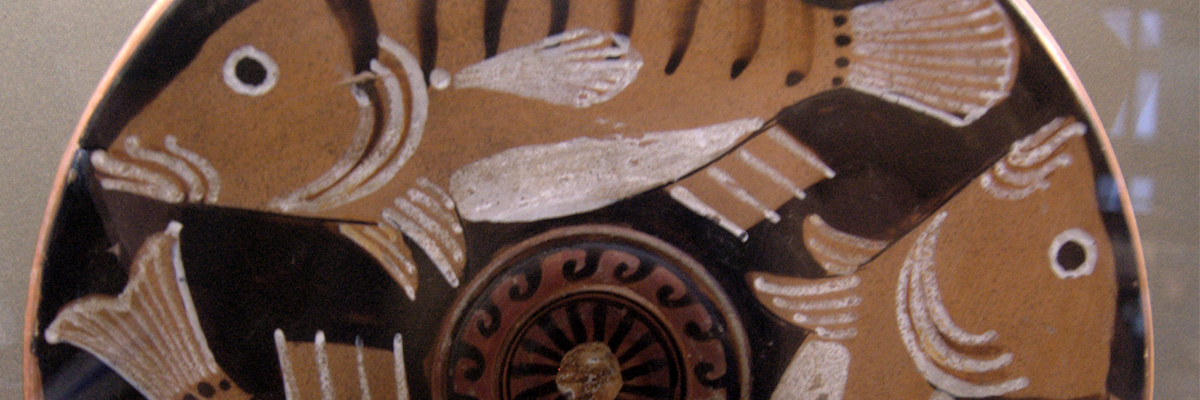 greek ceramic fish plate