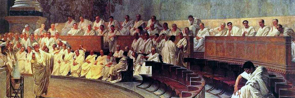 painting of ciccero in roman senate