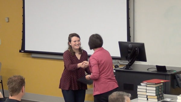 Students receive the Outstanding Student Awards
