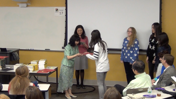 Students receive the Outstanding Student Awards