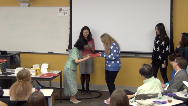 Students receive the Outstanding Student Awards