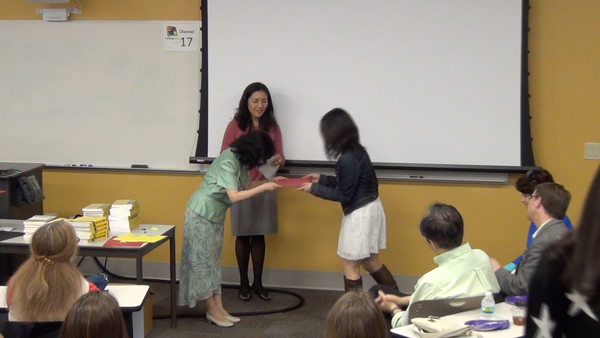 Students receive the Outstanding Student Awards