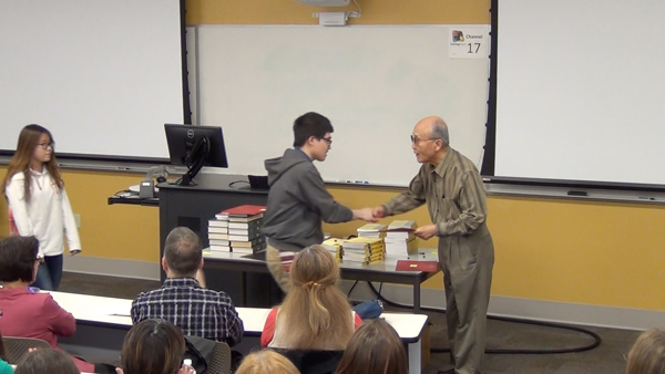 Students receive the Outstanding Student Awards