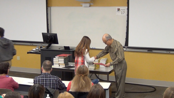 Students receive the Outstanding Student Awards