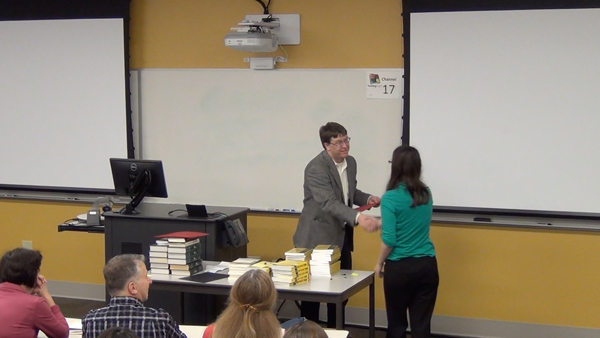 Students receive the Outstanding Student Awards