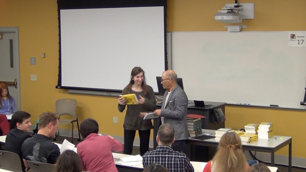 Students receive the Outstanding Student Awards