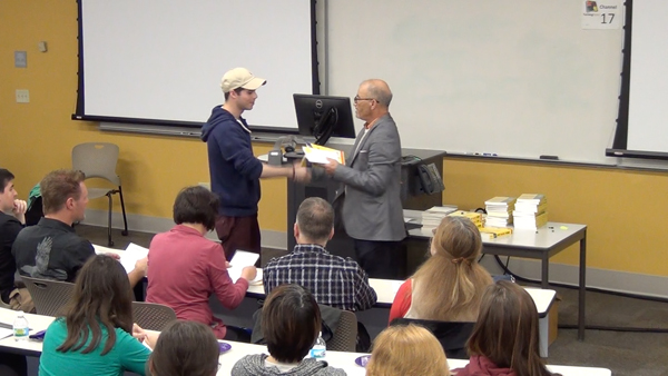 Students receive the Outstanding Student Awards