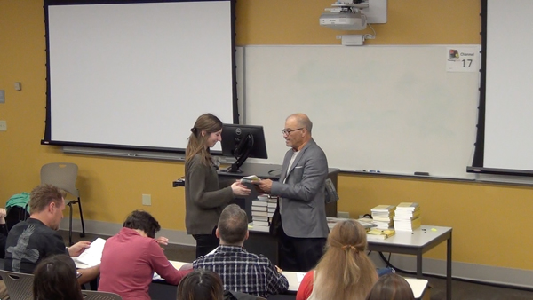 Students receive the Outstanding Student Awards