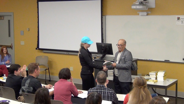 Students receive the Outstanding Student Awards