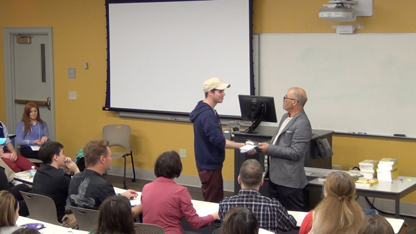 Students receive the Outstanding Student Awards