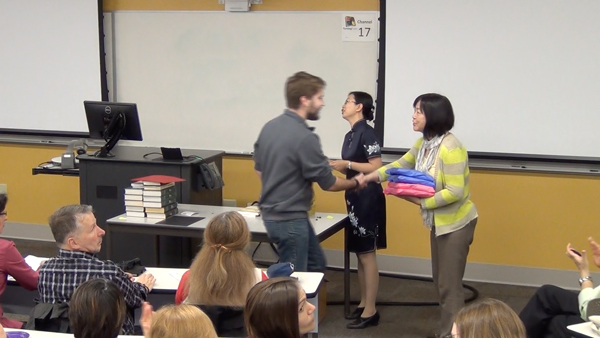 Students receive the Outstanding Student Awards