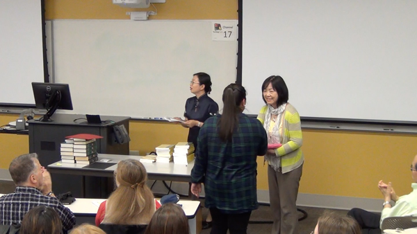 Students receive the Outstanding Student Awards