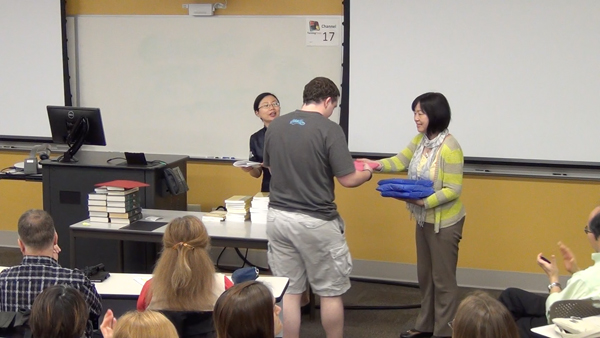 Students receive the Outstanding Student Awards