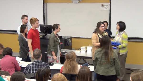 Students receive the Outstanding Student Awards