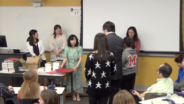 Students receive the Outstanding Student Awards