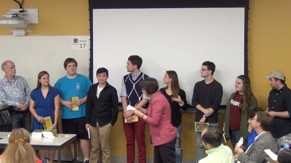 Students receive the Outstanding Student Awards