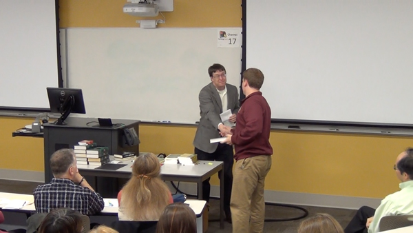 Students receive the Outstanding Student Awards