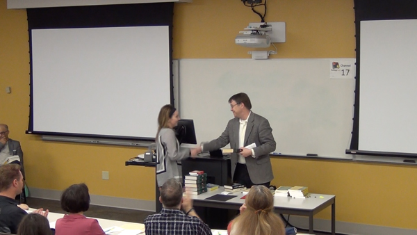 Students receive the Outstanding Student Awards