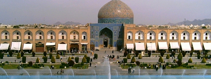 Isfahan square and mosque in Iran.