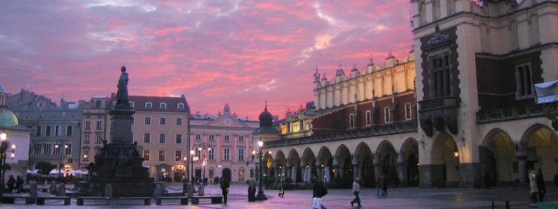 A market square in Poland.