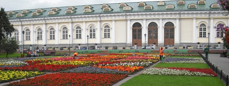 Gardens and building in Russia