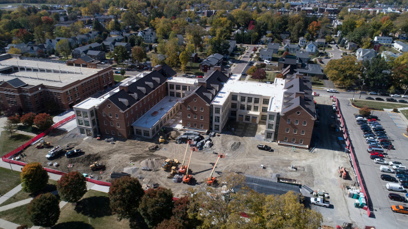 the new health sciences building under construction