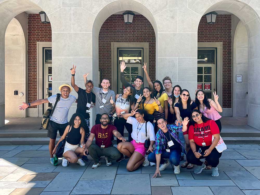 Participants of the 2022 SUSI program in front of King Library