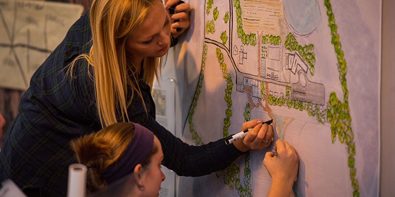 students participate in the Food Institute Charette