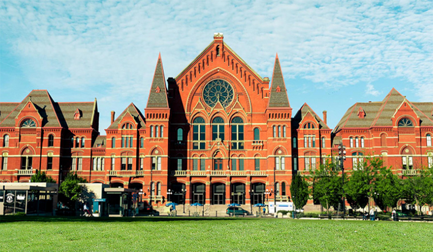 Photo of Cincinnati Music Hall on a bright sunny day