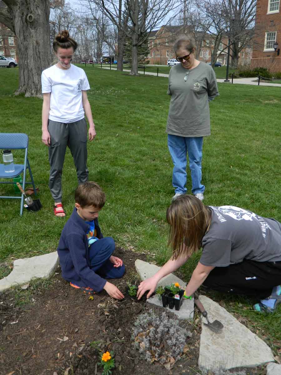Planting Flowers at BEEPS Garden