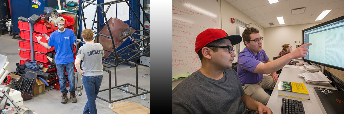 Dr. Paluch with student and students in lab working