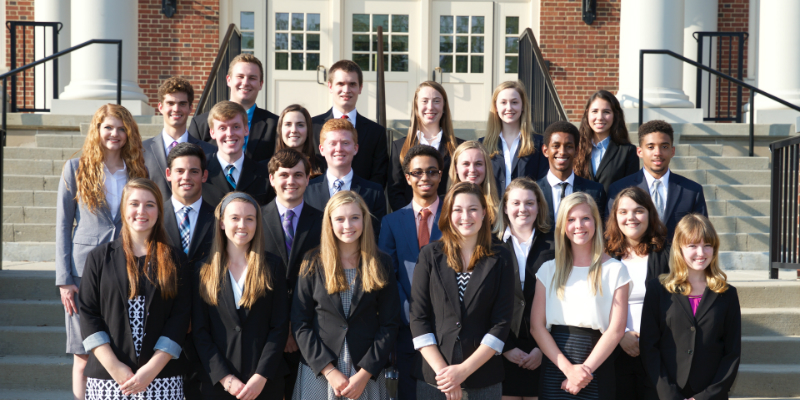 Cohort 5 in front of Benton Hall
