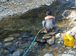 The river that could provide power for the village